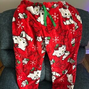 Charmmykitty fleece Hello Kitty pajama pants